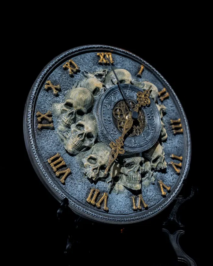 Timeless_Skull_Wall_Clock_2_b107c1ba87 Timeless Skull Wall Clock Stl File