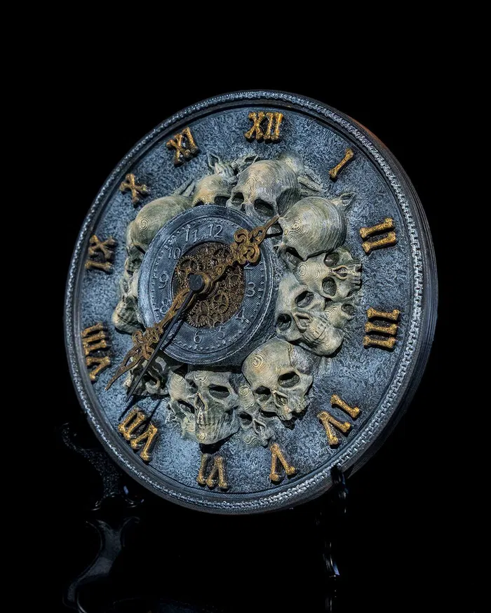 Timeless_Skull_Wall_Clock_3_608d2d098e Timeless Skull Wall Clock Stl File